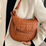 HANDMADE STRAW BAG FASHION ONE SHOULDER ARMPIT BAG_CWAB1912