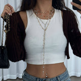 FASHIONABLE COLORFUL CRYSTAL Y SHAPED NECKLACE_CWMM3184