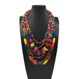COLORFUL WOODEN MULTI LAYERED LONG NECKLACE_CWMM4557