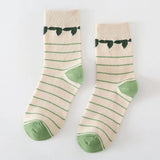 Winter Rolled-Edge Striped Socks_Cwms0917