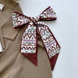 RETRO GEOMETRIC PRINT STRIPED SCARF_CWASC0709