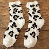 HOME WARM PADDED LEOPARD SOCKS_CWMS0341