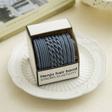 10PCS BRAIDED CORD SUPER STRETCHY ELASTIC HAIR TIE_CWAHA0331