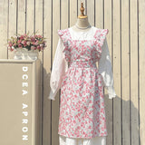 PURE COTTON RUFFLED FLORAL HANDMADE APRON_CWMM5805