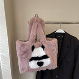 Winter Cute Casual Handbag Shoulder Plush Bag_Cwab3939