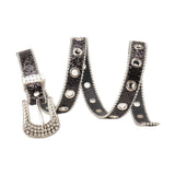 Trendy Rhinestone Needle Buckle Womens Belt
