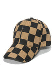 SPRING SUMMER CHECKERED BASEBALL CAP SUN HAT CWAH0003