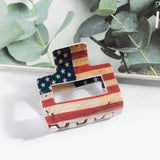 Cwaha5137_4Th Of July Flag Stylish Rectangular Hair Clip