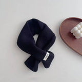 KIDS KNIT SCARF SOFT WARM CROSS NECK WARMER_CWASC2092