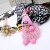 FURRY BALL PENDANT SLEEPING DOLL PENDANT KEYCHAIN_CWMM2513