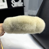 FUZZY BUNNY FUR HAIR CLAW LARGE LAZY STYLE CLIP_CWAHA3323