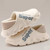 Winter Waterproof Cotton Slippers Warm House Shoes