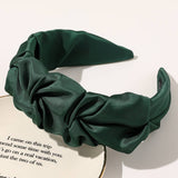 SOLID RUCHED WIDE SIMPLE CASUAL HEADBAND _CWAHA0243