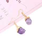 NATURAL CRYSTAL IRREGULAR ORIGINAL STONE EARRINGS_CWAJE1074