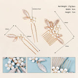 PEARL FLOWER BRIDAL HAIR ACCESSORIES SET_CWAHA2799