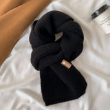 CUTE KNIT SCARF UNISEX SOLID COLOR NECK WARMER_CWASC1509