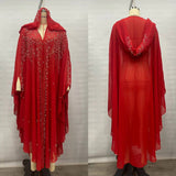 AFRICAN BEADED LONG ROBE MUSLIM CAPE HOODED DRESS_CWMM6138