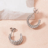 Vintage Multi-Layer C-Shaped Titanium Steelearrings_Cwmm3617