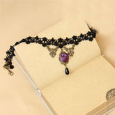 HALLOWEEN LACE NECKLACE NECK CHAIN SHORT NECKLACE_CWMM0161