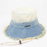 Vintage Washed Raw Edge Gradient Bucket Hat_Cwah1133