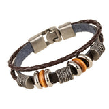 SIMPLE HAND BEADED MULTI LAYER LEATHER BRACELET_CWMM4460