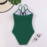 SOLID COLOR JUMPSUIT SEXY BIKINI SWIMSUIT_CWMW0154