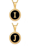 SIMPLE ROUND ALPHABET INITIALS PENDANT NECKLACE_CWAJE215