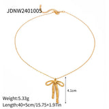 PERSONALITY FASHION 1 STEEL BOW PENDANT EARRINGS_CWAJE1880