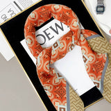 Vintage Print Scarf Velvet Wool Blend Shawl_Cwasc0909