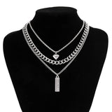 SIMPLE MULTI LAYER CHAIN NECKLACE_CWAJE1129