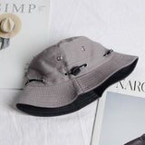 Cwah1519_Solid Color Casual Reversible Sunscreen Bucket Hat