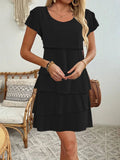 Temperament Loose Round Neck Flying Sleeve Dress
