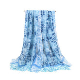 PAISLEY SATIN LONG SCARF WRAP FOR BEACH TRAVEL_CWASC0688