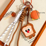 CREATIVE TOAST CANDY BRAIDED ROPE KEYCHAIN_CWMM7743