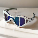 FUTURISTIC SHAPED RIMLESS SUNGLASSES_CWASG0818