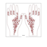 REALISTIC HENNA TATTOO STICKERS BROWN RED LACE_CWMM8361