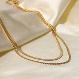 RETRO DOUBLE LAYER SNAKE CHAIN NECKLACE_CWAJE1420