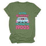 Women Teeplease Be Patient Letter Print_Cwtts1501