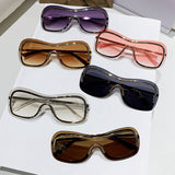 INTEGRATED METAL SUNGLASSES FRAMELESS GLASSES_CWASG0349