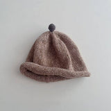 CHILDRENS STYLISH CUTE COLORED BALL KNITTED HAT_CWAH2933