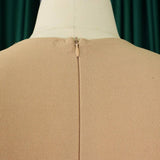 V-Neck Ruffled High Waist Slim Commuter Dress