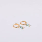 POLISHED GEOMETRIC HOLLOW EARRINGS STAINLESS_CWAJE5031