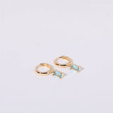 POLISHED GEOMETRIC HOLLOW EARRINGS STAINLESS_CWAJE5031