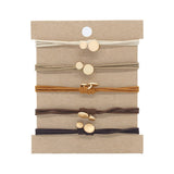 5 CARD MOUNTED GRADIENT SIMPLE HAIR SCRUNCHIES_CWAHA2722