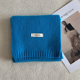 Wool Knit Narrow Scarf Warm Winter Neck Scarf_Cwasc2279