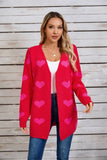Valentines Day Color Contrast Love Cardigan