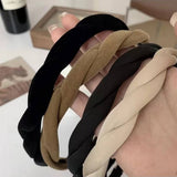 Simple Solid Color Braided Headband Women_Cwaha07742