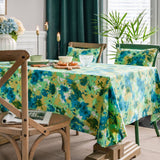 Tie-Dye Camouflage Printed Pastoral Tablecloth_Cwmm0975