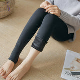 FLEECE NUDE THERMAL TIGHTS SLIM LAYERED LEGGINGS_CWMM8967