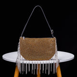 Soft Turn Tassel Rhinestone Evening Top Handbag_Cwab3606